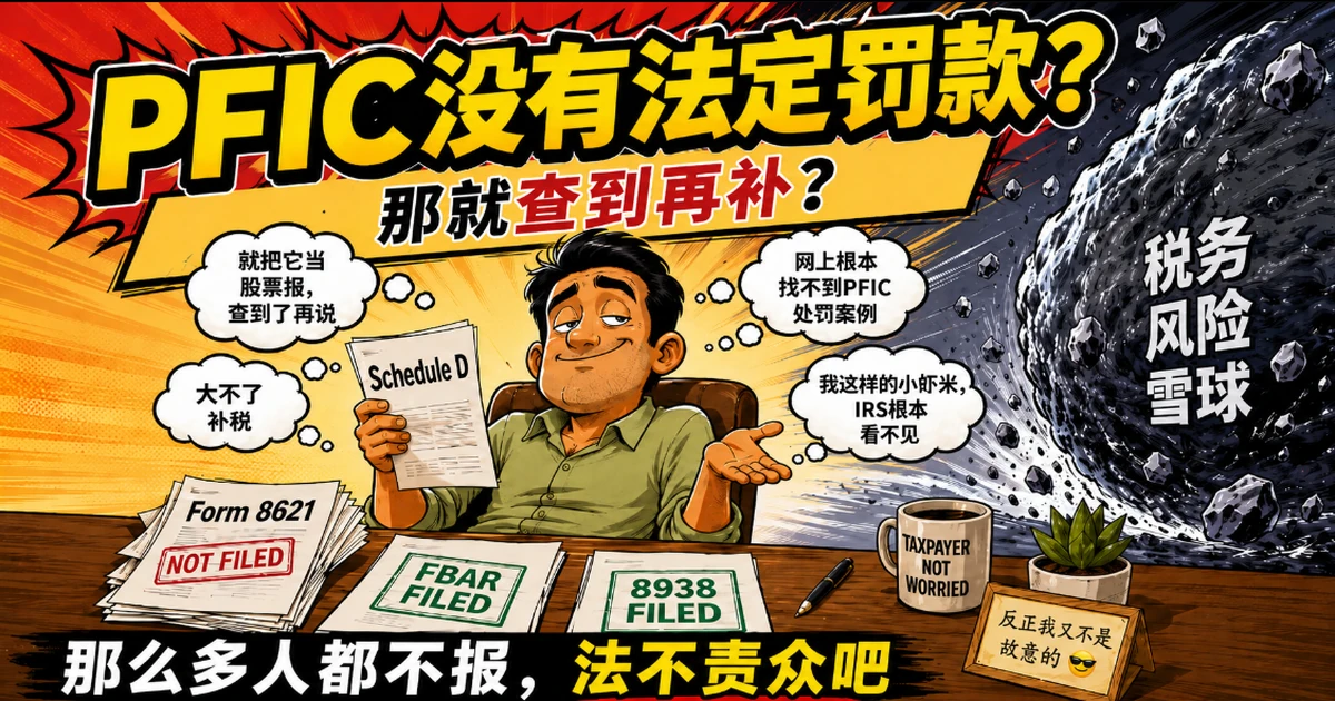 Form 8621未申報、海外證券帳戶已申報FBAR，台灣ETF誤報Schedule D形成PFIC稅務風險雪球